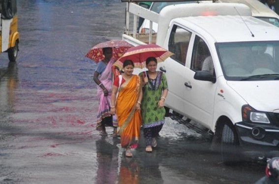 Monsoon finally outbreaks in Tripura